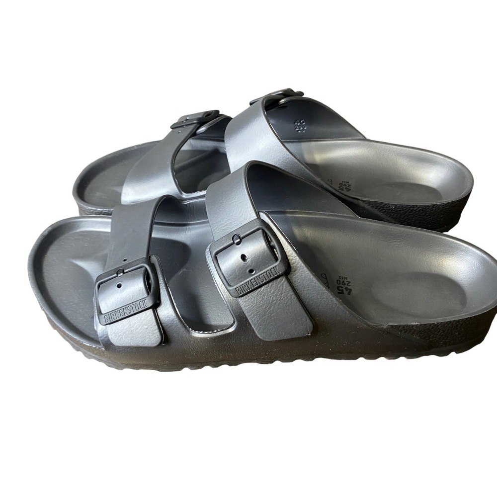 Birkenstock Arizona EVA Anthracite Metallic Gray Sandals Men 12 EU 45 Waterproof - Picture 4 of 11